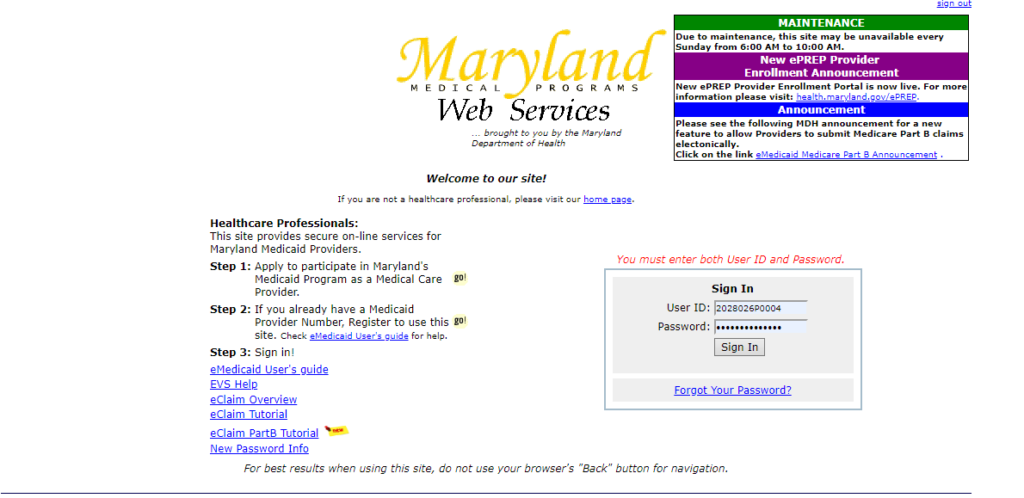 Maryland Medicaid Eligibility Verification – Medical Supply Inc